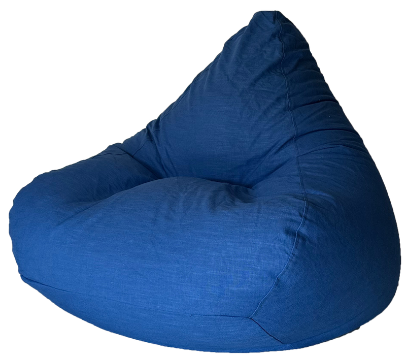 Warwick Linen Cotton Bean Bag in Cobal Blue