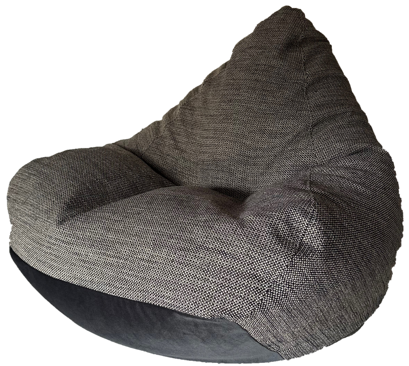 Warwick Jacquard Manhattan Tweed Bean Bag In Grey