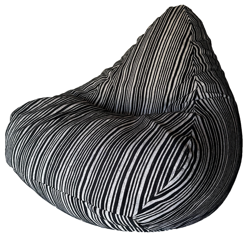 Striped Bean Bag In Black and White