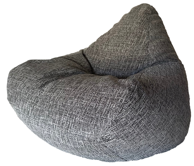 Warwick Tweed Hatch Weave Bean Bag In Black and White