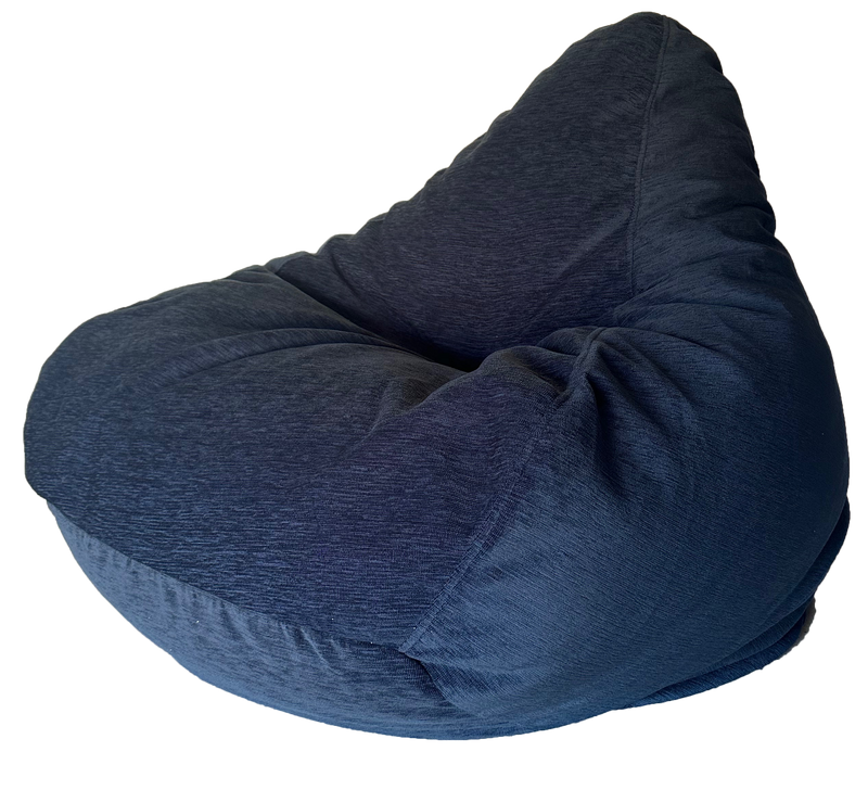 Warwick Pinwale Corduroy Velour Bean Bag In Navy Blue