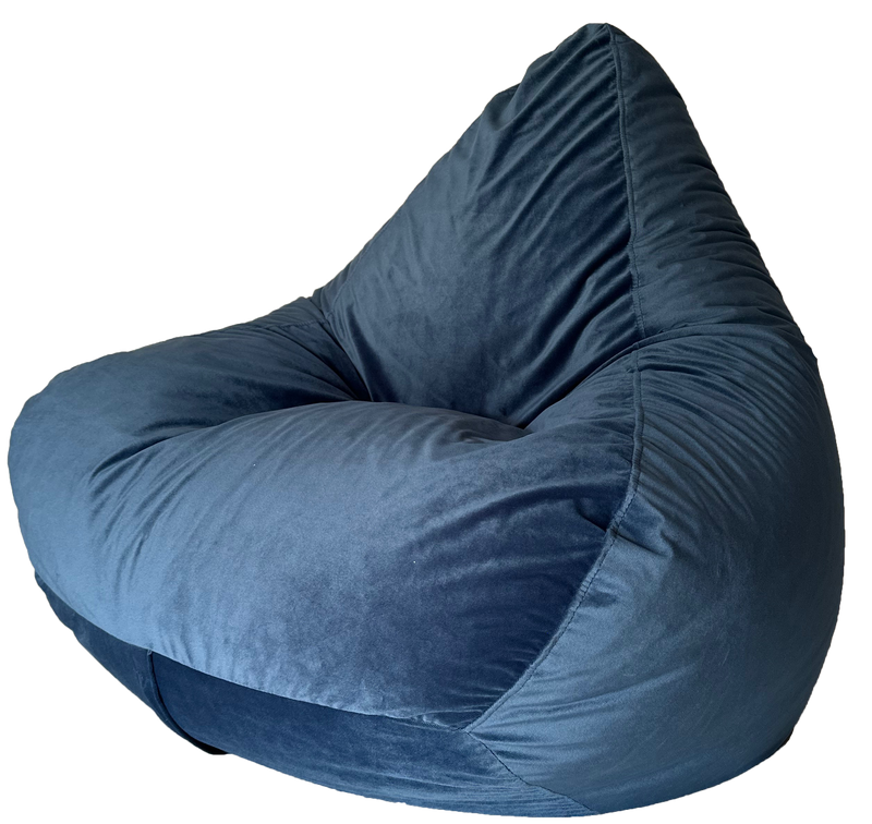 Warwick Crown Silky Velvet Bean Bag in Royal Navy Blue