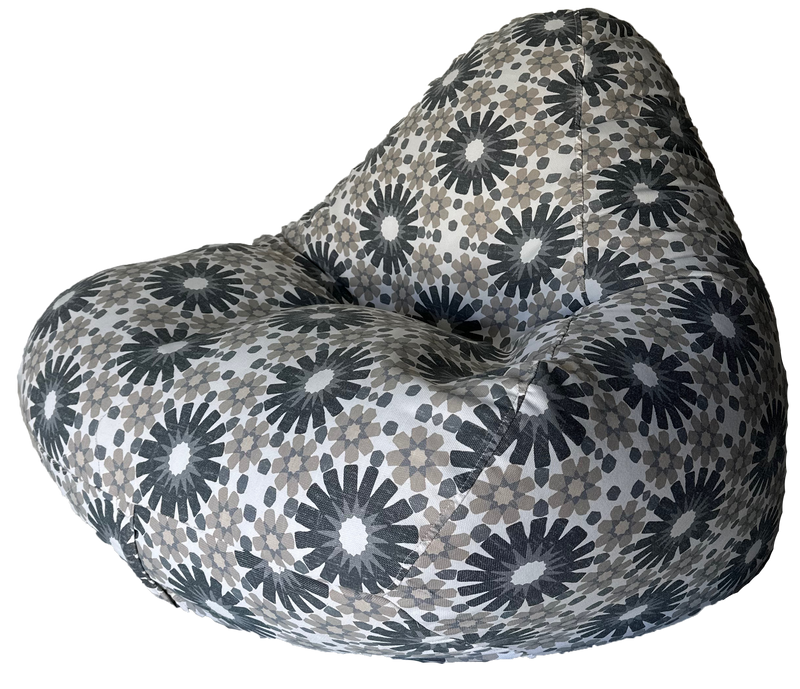 Floral Warwick Sunflower Bean Bag In Tan Grey