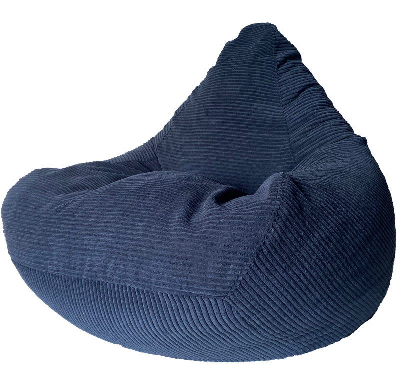 Profile Corduroy Luxury Bean Bag in Navy Blue